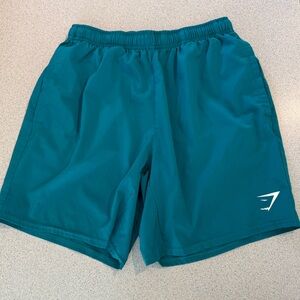 Gymshark Teal Drawstring Athletic Shorts